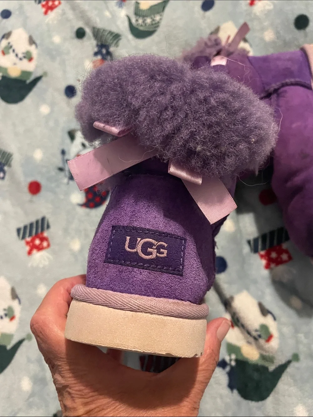 UGG Purple Shearling Kids Boots